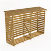 Double Bay Outdoor Garden Wooden Log Store Firewiid Storage Shed Slatted Rack