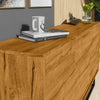 140cm Sideboard Oak Matt | Modern Storage Cabinet | Push to Open | Metal Legs