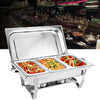 9L 3Pan Stainless Steel Chafing Dish Set Food Warmer For Buffet Banquet Catering