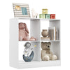 4-Cube Open Back Bookshelf 2-tier Wooden Storage Organizer Bookcase