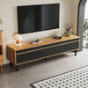 Modern TV Stand 3 Door Cabinet Sideboard with Storage for up to 70 Inch TV Black