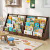 Toddler Display Stand Shelf Kids Bookcase Cabinet-Coffee