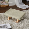 Small Rectangle Footstool Kids Chair Foot Stool Footrest Padded Seat Wooden Base