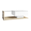 Coffee Table with LED, High-Gloss Tea Table With Drawer Living Room Furniture