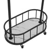 Rolling Coat Rack & Basket Storage Metal Hall Tree Hallway Clothes Stand Trolley