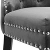 Upholstered Tufted Dining Chair Hourglass/Rolled Backrest Kitchen Side Chairs