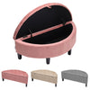 Shoe Stool Living Room Velvet Upholstered Storage Pouffe Bench Ottoman Footstool