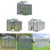 Aluminium Greenhouse Polycarbonate Garden Shed Grow House Green Frame 4 Sizes