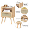 Rattan Bedside Cabinets With Natural Cane Side Tables For Living Room Bedroom