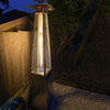 Gas Pyramid Patio Heater - Outdoor/Garden - Glass Tube - 13kw- Silver - Dellonda