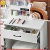 LED Lighted Mirror Vanity Makeup Desk Dressing Table Set With Drawers & Stool