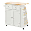 Kitchen Island Storage Trolley Rolling Cart Shelves Cupboard Cabinet Drawer Home