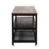 Vintage Console Table Industrial Table with 3 Shelves for Living Room Hallway UK