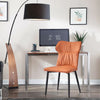 Set of 2 Faux Leather/Suede Dining Chairs Metal Legs Reception Restaurant Chair