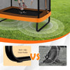 7FT Kids Trampoline Approved Outdoor Rectangle Recreational Trampoline Orange