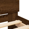 Bed Frame without Mattress with Headboard Brown Oak 75x190 cm Small Singl
