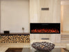 2025 50 INCH WIDE LED FLAMES BLACK GLASS TRUFLAME™ WALL MOUNTED ELECTRIC FIRE