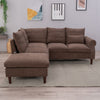 L-Shaped Corner Sofa, Sectional Couch with Built-in USB Port Chaise