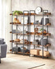 Rustic Wood Bookcase Bookshelf 5 Tier Industrial Storage Display Shelving Unit