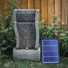 Solar Garden Water Feature Fountain with LED Light Outdoor Waterfall Home Decore