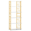 Freestanding Display Rack Storage Shelf with 2 Anti-tipping Kits-White
