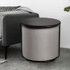 Side Coffee Tea Table with Footstool Ottoman Round Bedside Nightstand Tray Table