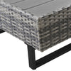 Rattan Patio Garden Furniture Set 6-seater L-shape Sofa Table w/ Cushions Grey