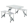 Folding Wooden Beer Table and Bench Set Garden Outdoor Bistro Bench Desk Chairs