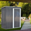 5x3ft Garden Tool Shed Backyard Storage Unit Metal Tool Box Sloped Roof House