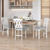 Set of 2Folding Wooden Dining Chair Faux Leather Upholstered Kitchen Chairs