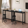 WOLTU Dining Table Set Bar Table & Stools Breakfast Bar Table 2 Round Bar Stools