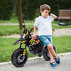 12V Aprilia Licensed Kids Motorbike with Training Wheels, Yellow