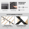 Double Size Bed Frame Velvet Upholstered Platform Bed Slat with High Headboard