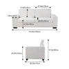 Modern 2 Seater Teddy Velvet Loveseat Sofa Cushioned Backrest Thick Padded Seat