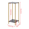 90cm Plant Stand 2/3-Tier Flower Holder Tall Side End Table with Golden Frame