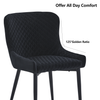2/4/6 Pcs Dining Chairs Set Velvet Padded Seat Metal Legs Kitchen Armchair Home
