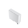 Mobile White Folding Dining Table Drop Leaf Rolling Desk with 2 Storage Shelves