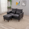 Modern L-Shaped Corner Sofa 2 3 Seater Armchair Couch With Footstool