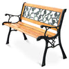 Outdoor Garden Bench Furniture Weather-Proof Park Loveseat Chair Metal Structure
