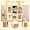 Toddler Play Kitchen Set Pretend Play Kitchen-Yellow