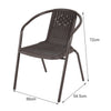 Metal&Glass Garden Table and 4 Chairs Rattan Outdoor Patio Bistro Furniture Set