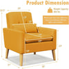 Yellow Mid Century Modern Accent Chair
