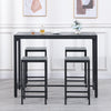 5Pcs Bar Table Stools Set 4 Bar Stools for Breakfast Pub Counter Small Apartment