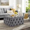 Chesterfield 70cm Extra Large Velvet Coffee Table Footstool Pouffe Seat Ottoman