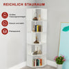 Corner Bookshelf Storage Organiser Shelving Wooden Display Stand 5 Tier Shelf