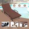 Portable Folding Guest Bed Adjustable Single Sleeper Bed w/ Mattress & Wheels