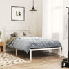 Metal Bed Frame with Headboard White 100x200 F6N1
