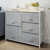 Fabric Cabinets Storage Unit Metal Frame Chest of Drawer Organiser Bedside Table