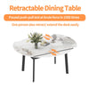 Retractable Dining Table Heavy Duty Sintered Stone Variable Shape for 4-10 Seat