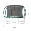 12FT Trampoline with Safety Net, Enclosure, Ladder Pumpkin Base Outdoor Jump Bed
